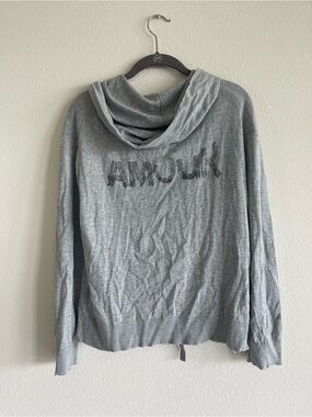Zadig & Voltaire Amour Gradient Zip Up Sweater Cotton Grey Size L $398
New